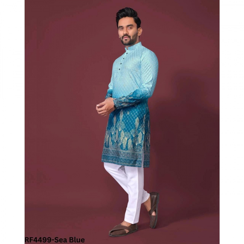 Ethnic Fashion India - 스탠드 칼라 이슬람 셔츠 남성 의류